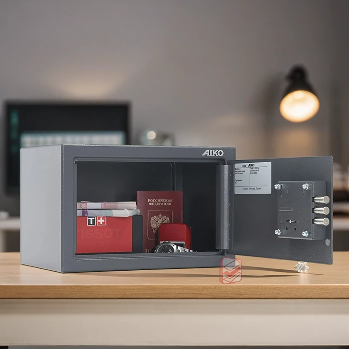 Сейф небольшой с ключевым замком AIKO T-200 KL интерьер фото Стеллаж Мастер Сейф небольшой с ключевым замком AIKO T-200 KL интерьер фото Стеллаж Мастер