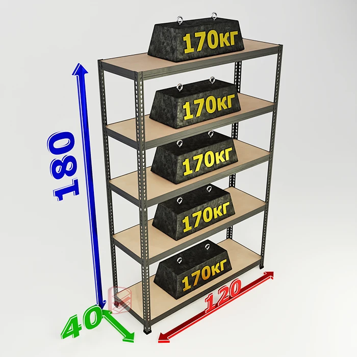 Стеллаж в Лофт стиле SBL 180х120х40 5 полок фото СтеллажМастер Стеллаж в Лофт стиле SBL 180х120х40 5 полок фото СтеллажМастер